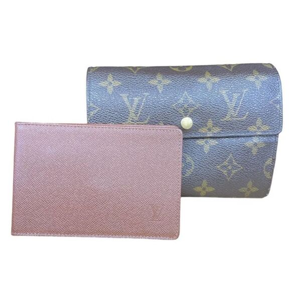 LOUIS VUITTON Monogram Canvas Leather Etui Papiers Trifold Wallet. SP1011. - Picture 2 of 11